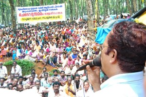 Charu speaks among the Velichikala adivasis